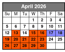 Magic Saloon - VIP Experience April Schedule