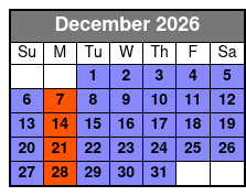 Magic Saloon - VIP Experience December Schedule