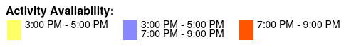 The Magic Saloon Immersive Experience and Show Ticket Color Key