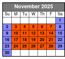 Extreme Escape San Antonio Escape Rooms - Stone Oak Location November Schedule