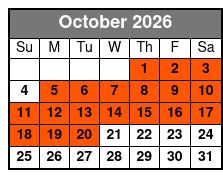 Hard Rock Cafe San Antonio Dining Experience October Schedule