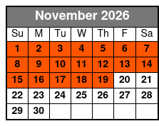 Hard Rock Cafe San Antonio Dining Experience November Schedule