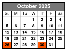 Downtown San Antonio & Riverwalk Helicopter Flight October Schedule