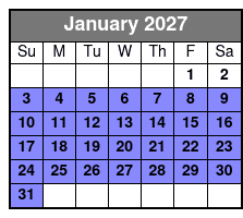 Downtown San Antonio & Riverwalk Helicopter Flight January Schedule