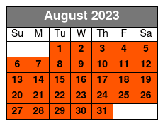 San Antonio Hop-On Hop-Off City Tour August Schedule