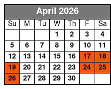 Aquatica and SeaWorld San Antonio 2 Day 2 Park Flex Ticket April Schedule