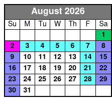 Aquatica and SeaWorld San Antonio 2 Day 2 Park Flex Ticket August Schedule