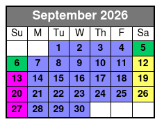 Discovery Caverns Tour September Schedule