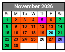 Discovery Caverns Tour November Schedule