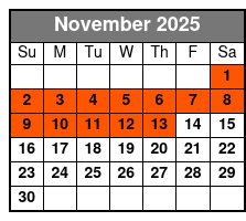 Ripley's Believe It Or Not! San Antonio: Entry Ticket November Schedule