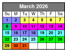 San Antonio Zoo Flexible Any-Day Entry Ticket March Schedule