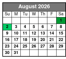 San Antonio Zoo Flexible Any-Day Entry Ticket August Schedule