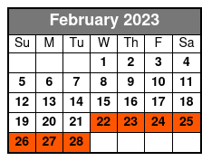 San Antonio River Walk Cruise and Hop-On Hop-Off Tour February Schedule