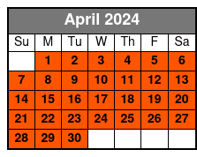 24 Hour Hop-On Hop-Off April Schedule