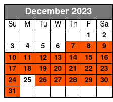 13:00 December Schedule