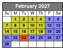90 Minute Ghost Walk February Schedule