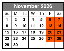 Haunted San Antonio Booze and Boos Ghost Walking Tour November Schedule