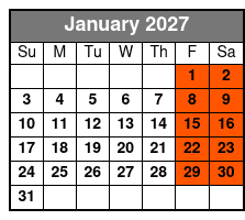 Haunted San Antonio Booze and Boos Ghost Walking Tour January Schedule