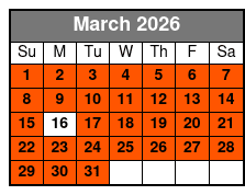 San Antonio Ghost Walking Tour March Schedule