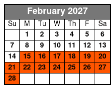 San Antonio Ghost Walking Tour February Schedule