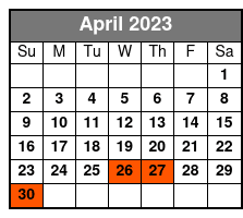 Boat + Bus + Tower April Schedule