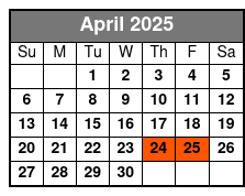 San Antonio Full-Day Historic City Tour April Schedule