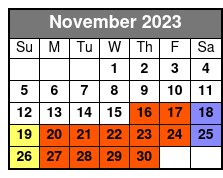 Mutiny November Schedule