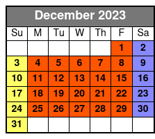 Mutiny December Schedule