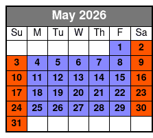 The Undead (Colonnade Location) May Schedule