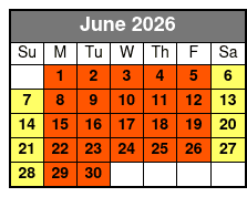 The Undead (Colonnade Location) June Schedule