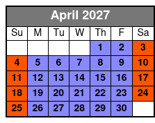 The Undead (Colonnade Location) April Schedule
