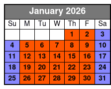 Trapped Below (Colonnade Location) January Schedule