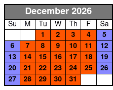Trapped Below (Colonnade Location) December Schedule