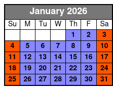 Breaking Point (Colonnade Location) January Schedule