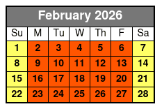 Breaking Point (Colonnade Location) February Schedule