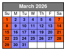 Breaking Point (Colonnade Location) March Schedule