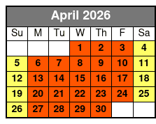 Breaking Point (Colonnade Location) April Schedule