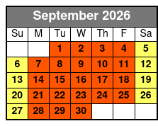 Breaking Point (Colonnade Location) September Schedule