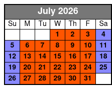 Horror on Hallows Eve (Colonnade Location) July Schedule