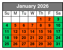 Extreme Escape San Antonio Escape Rooms - Colonnade Location January Schedule