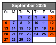 Extreme Escape San Antonio Escape Rooms - Colonnade Location September Schedule