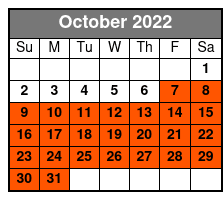 Ripley's Haunted Adventure October Schedule