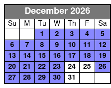 Historic Downtown & Riverwalk Walking Tour December Schedule