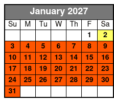 Best of San Antonio Sightseeing Tour January Schedule