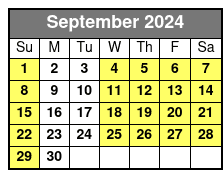 Hopscotch Tickets September Schedule