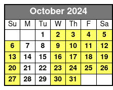 Hopscotch Tickets October Schedule