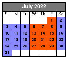Guided Mangrove Tunnel Kayak Tour July Schedule
