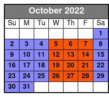Guided Mangrove Tunnel Kayak Tour October Schedule