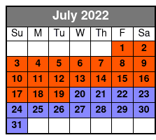 Kayak Tour Through Mangrove Tunnels July Schedule