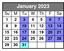 City Sightseeing Tour of Sarasota January Schedule